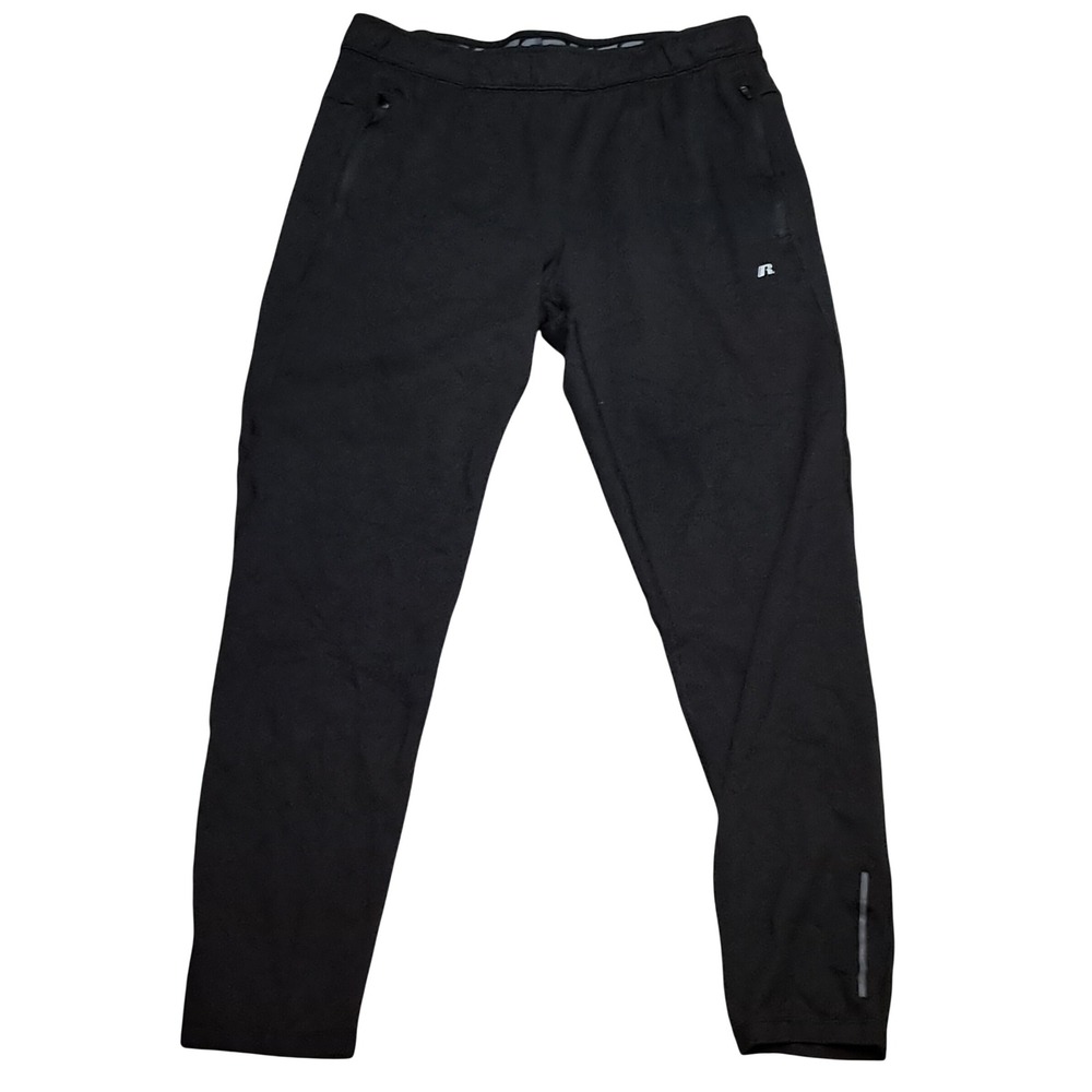Russell Athletic Mens Black Performance Jogger Pants Large Reflective - Picture 2 of 6